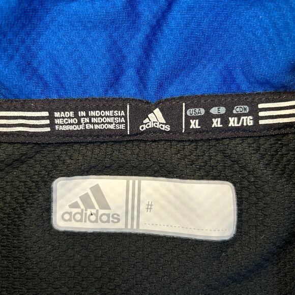 Adidas University of Kansas KU Track Jacket 1/4 Zip Size XL Black - Picture 4 of 7